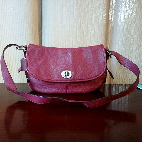 Coach Handbags - Coach Leather Flap Duffle Bag